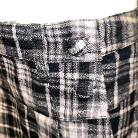 Free People Serena Micro Skort Mini Plaid Black Gray Size 4 NWT - Picture 9 of 12
